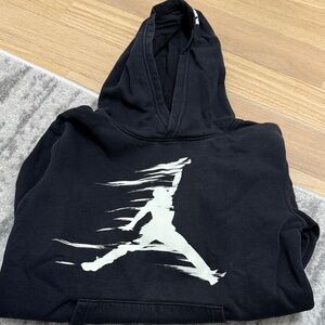 Jordan Black Hoodie with White Jumpman Graphic